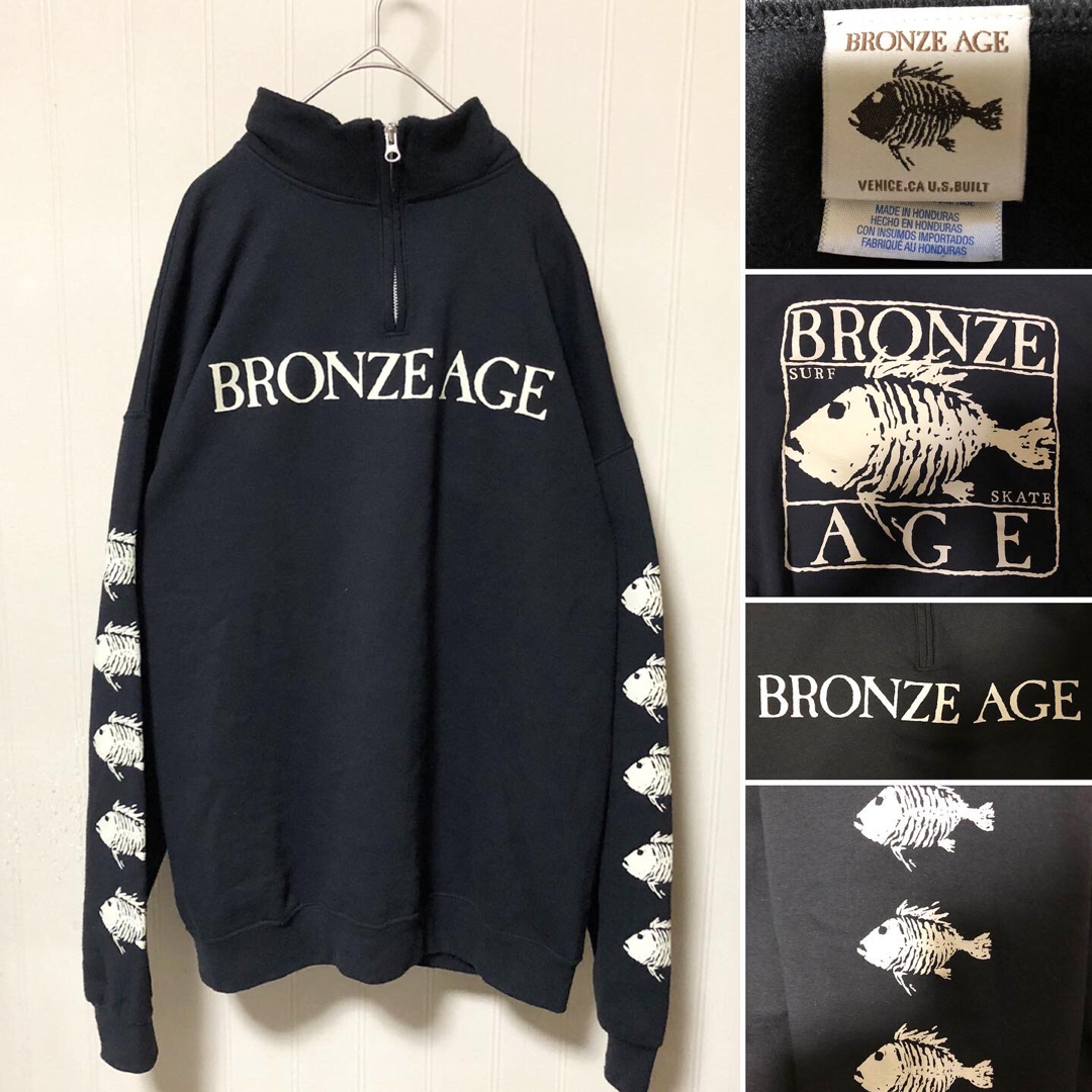 DOG TOWN - BRONZE AGE ブロンズエイジ ハーフジップ スウェット DOG TOWN - BRONZE AGE ブロンズエイジ ハーフジップ スウェット