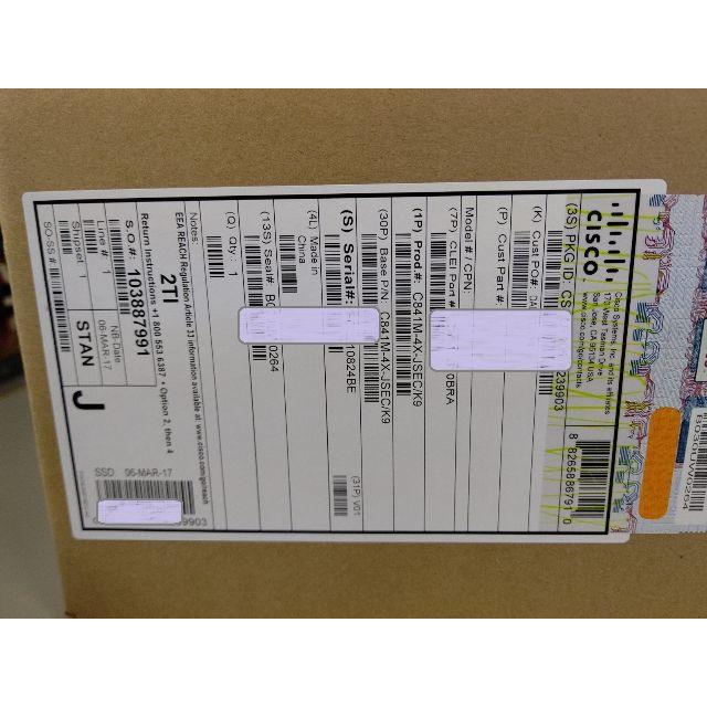 CISCO  C841M-4X-JSEC/K9　1台（新品）その1 1