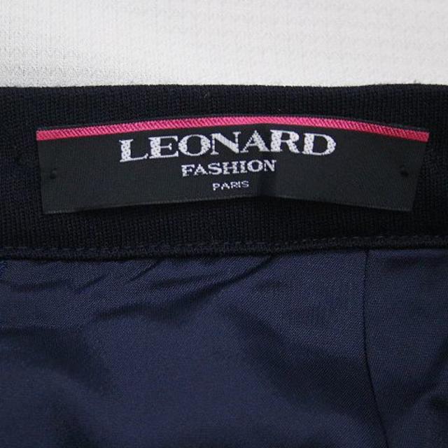 LEONARD(レオナール)のレオナール　美しい形のウールニットスカート　ひざ下　７０－９５サイズ　上品紺色 レディースのスカート(ひざ丈スカート)の商品写真