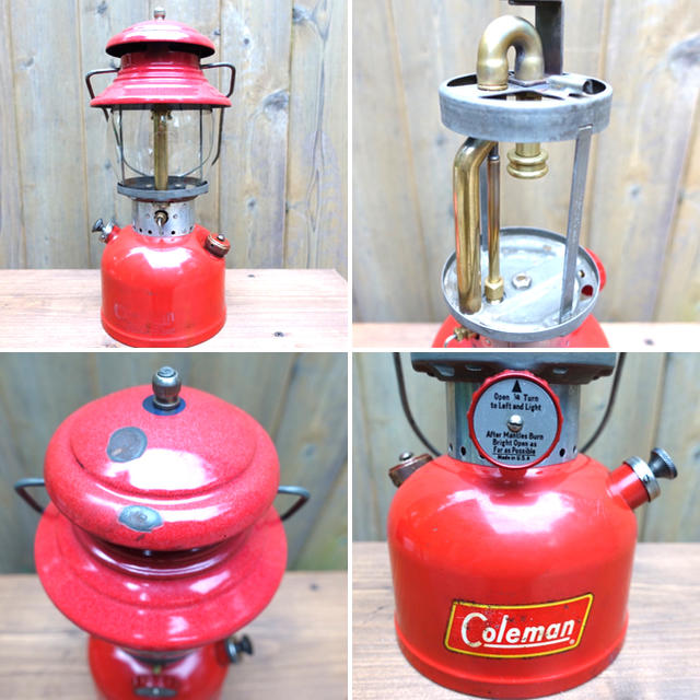 Coleman(コールマン)の燃焼保証！1955年7月　コールマンビンテージランタン200A イエローボーダー スポーツ/アウトドアのアウトドア(ライト/ランタン)の商品写真