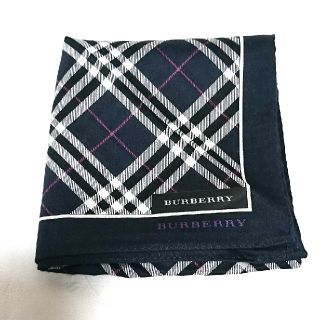 バーバリー(BURBERRY)のバーバリー 新品 ハンカチ ネイビー(ハンカチ)