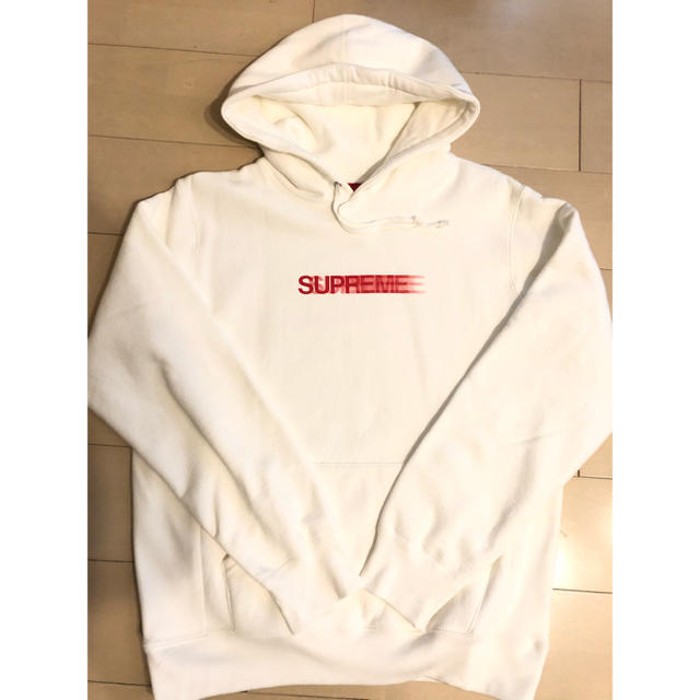 supreme mortion logo hooded sweatshirtホワイト