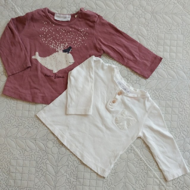 ZARA(ザラ)のZARA トップス 2枚set キッズ/ベビー/マタニティのベビー服(~85cm)(シャツ/カットソー)の商品写真