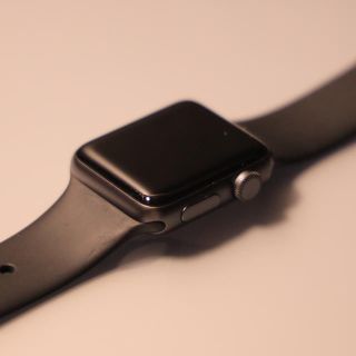 アップルウォッチ(Apple Watch)のApple Watch series3 38mm ブラック　gps(腕時計(デジタル))