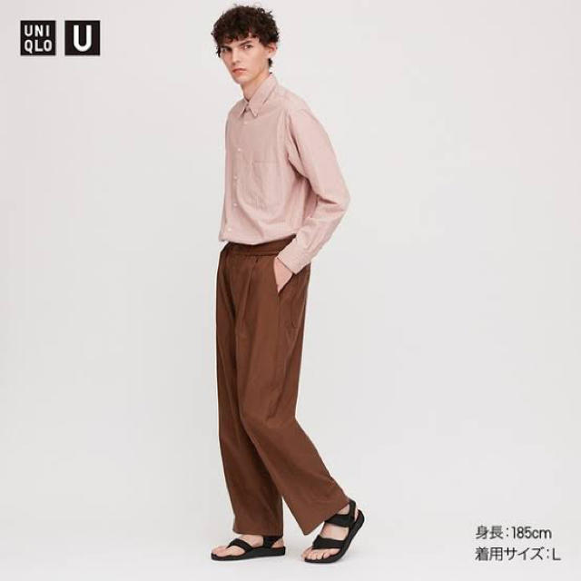 UNIQLO U イージーワイドフィットパンツ S ダークブラウン ユニクロユーその他