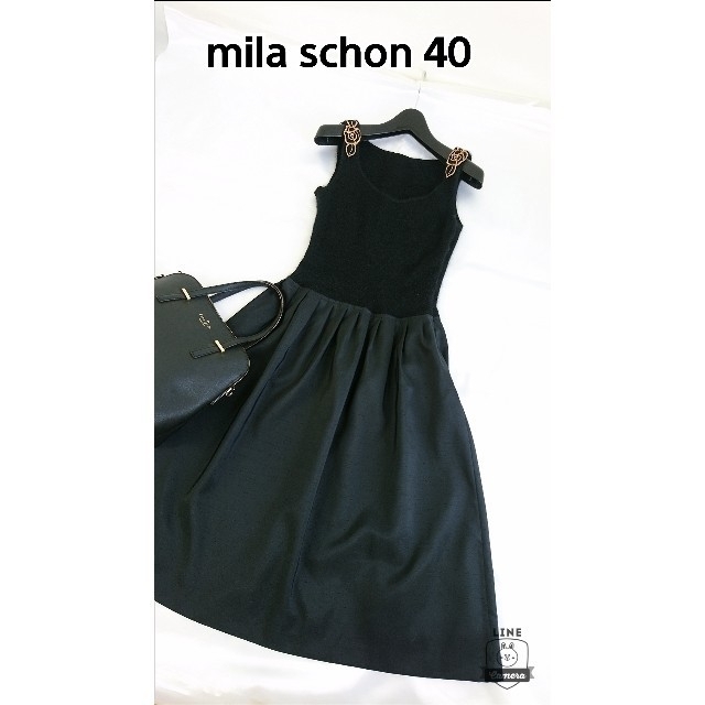 mila schon(ミラショーン)の美品♪ 40  ミラショーン  モヘアワンピース レディースのワンピース(ひざ丈ワンピース)の商品写真