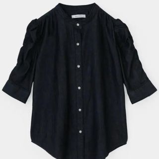 マウジー(moussy)のmoussy ギャザースリーブデニムシャツ(シャツ/ブラウス(半袖/袖なし))