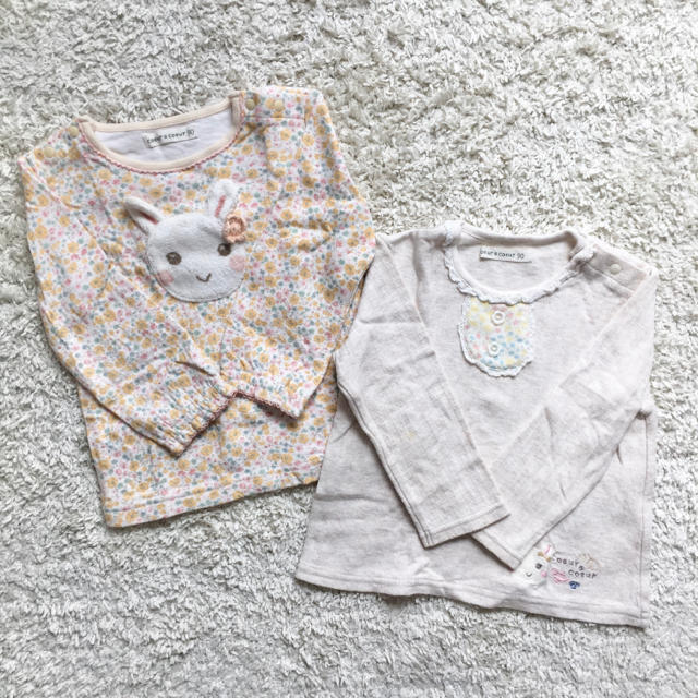 coeur a coeur(クーラクール)のクーラクール　90サイズ　2枚セット キッズ/ベビー/マタニティのキッズ服女の子用(90cm~)(Tシャツ/カットソー)の商品写真