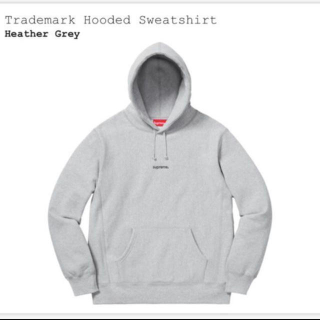 トップスSupreme Trademark Hooded Sweatshirt  グレー