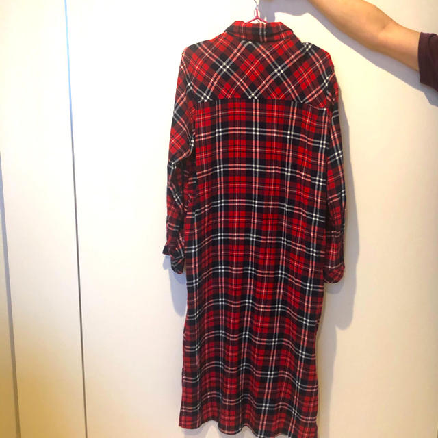 しまむら チェックワンピース ロングシャツ 羽織り 秋冬の通販 By ミオ S Shop シマムラならラクマ