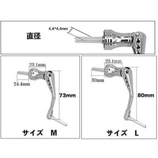 YU35M 四角固定 スピニングリールハンドル ロッカーアー パワーハンドル