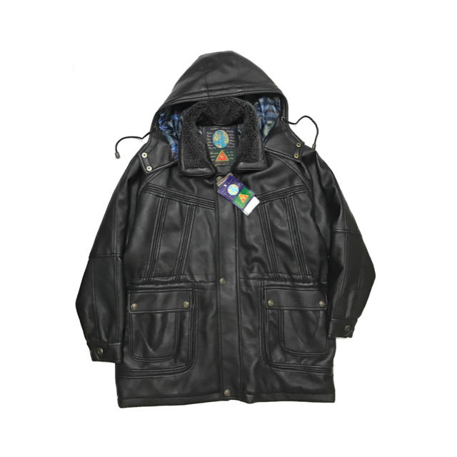 STONE ISLAND - DEAD STOCK Hooded Faux Leather Coatの+stbp.com.br