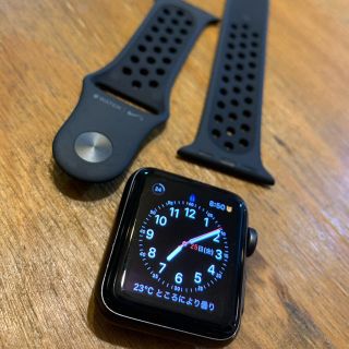 アップルウォッチ(Apple Watch)のApple Watch Nike+ 38mm スペースグレイ ブラック モデル(腕時計(デジタル))