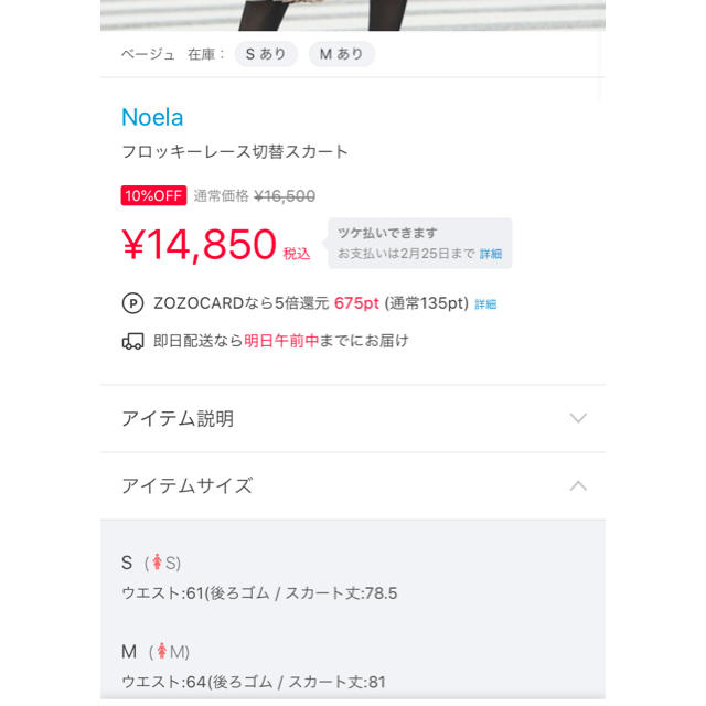 Noela(ノエラ)のNoela フロッキーレーススカート レディースのスカート(ロングスカート)の商品写真