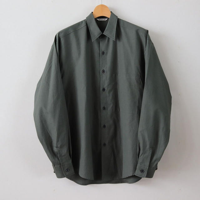 auralee washed finx twill big shirts