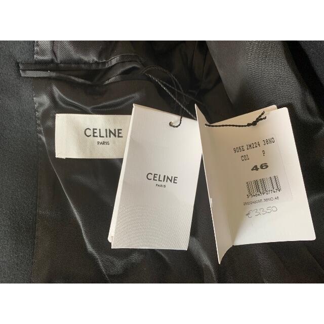 Saint Laurent(サンローラン)のceline セリーヌ ダブルブレストチェスターコート 黒 48  メンズのジャケット/アウター(チェスターコート)の商品写真