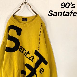 サンタフェ(Santafe)の90‘s Santafe ビッグ刺繍 デザイン良過ぎ スウェット マスタード(スウェット)