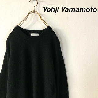 ヨウジヤマモト(Yohji Yamamoto)のYohji Yamamoto ラウンドネック ウールニット  ブラック(ニット/セーター)