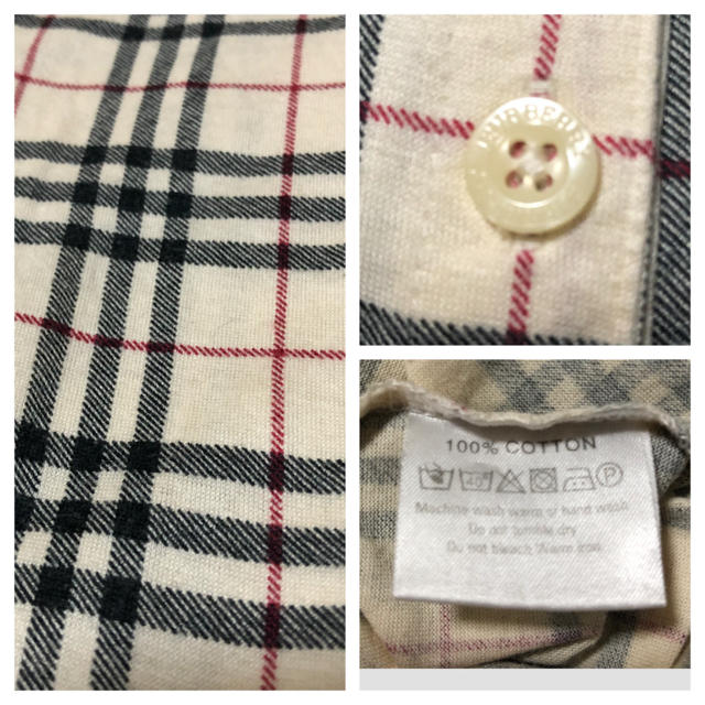 BURBERRY(バーバリー)のバーバリー USサイズ ノバチェック ヘンリー 長袖 カットソー キッズ/ベビー/マタニティのキッズ服男の子用(90cm~)(Tシャツ/カットソー)の商品写真