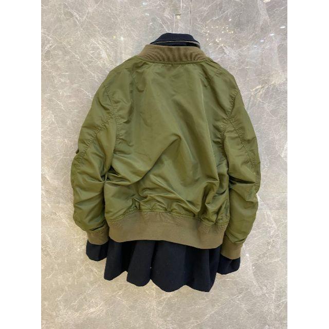 sacai(サカイ)のSacai MA-1 x Melton  jacket レディースのジャケット/アウター(ダウンベスト)の商品写真