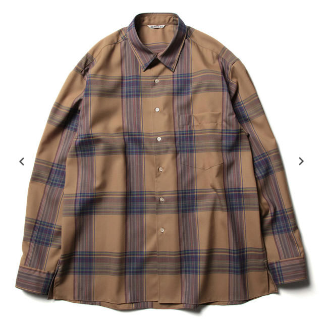 AURALEE SUPER LIGHT CHECK SHIRTS シャツ