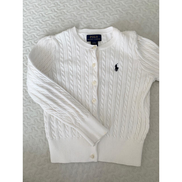 POLO RALPH LAUREN(ポロラルフローレン)のラルフローレン カーディガン　ホワイト　フォーマル  結婚式 キッズ/ベビー/マタニティのキッズ服女の子用(90cm~)(カーディガン)の商品写真