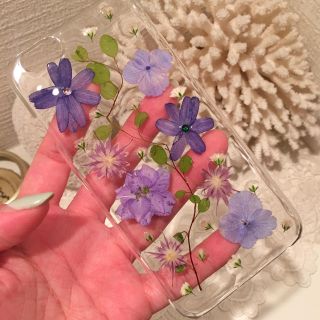 ♡ラメ押し花スマホケース♡全機種OK♡(モバイルケース/カバー)