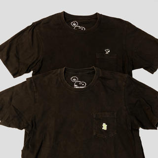 ユニクロ(UNIQLO)のユニクロ　カウズ ピーナッツ Tシャツ　Lサイズ2枚セット　ブラック(Tシャツ/カットソー(半袖/袖なし))