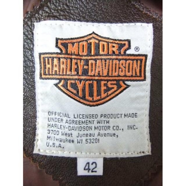 Harley Davidson(ハーレーダビッドソン)のハーレーダビッドソン　純正　レザージャケット（シープスキン） メンズのジャケット/アウター(レザージャケット)の商品写真