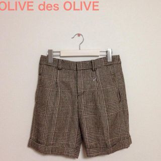オリーブデオリーブ(OLIVEdesOLIVE)のチェックショート？ハーフ？パンツ(ショートパンツ)