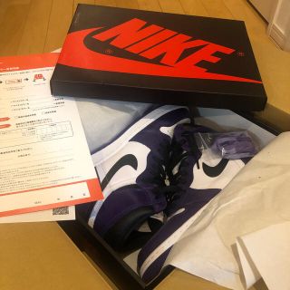 ナイキ(NIKE)のjordan 1 court purple コートパープル aj1 nike(スニーカー)