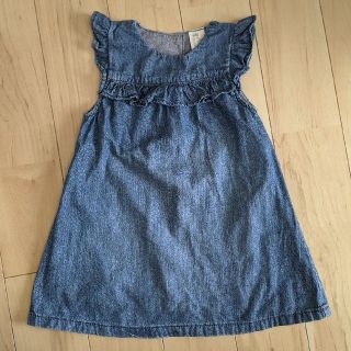 エイチアンドエム(H&M)のH&M　デニムワンピース　9-12M(ワンピース)