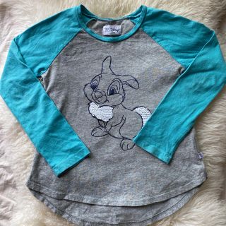 ギャップキッズ(GAP Kids)のギャップ とんすけ ラグラン Tシャツ ロンT 長袖 女の子 トップス バンビ(Tシャツ/カットソー)