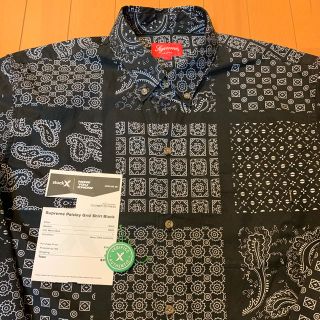 シュプリーム(Supreme)のSupreme Paisley grid shirt Brack L(シャツ)