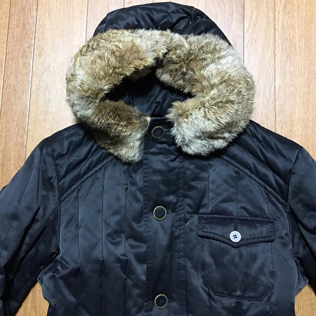 モルガンオム送料込¥定価3万程ファー毛皮ダウンジャケットLキレカジドメスセレクト