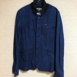 ジースター(G-STAR RAW)のジースターロウ　ミリタリージャケット　ブルゾン　インディゴ　ワンポイント　XS(ブルゾン)