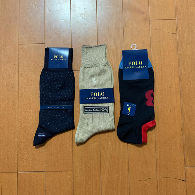 POLO RALPH LAUREN(ポロラルフローレン)の新品☆ ポロラルフローレンメンズソックス（靴下）３足セットＡ メンズのレッグウェア(ソックス)の商品写真