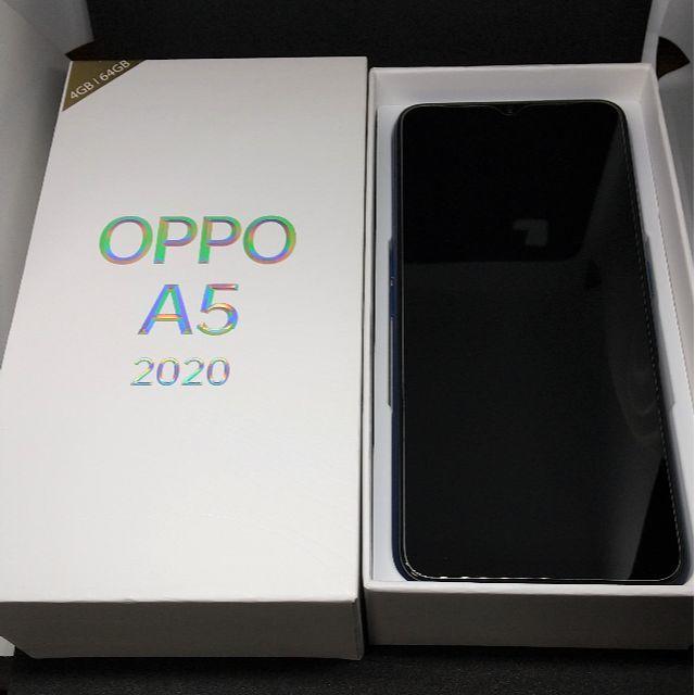 スマートフォン/携帯電話☆送料込み☆美品☆OPPO A5 2020 ブルー sim フリー オッポ