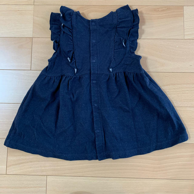 BeBe(ベベ)の☆お値下げ☆bebe デニムワンピース　80 90 キッズ/ベビー/マタニティのベビー服(~85cm)(ワンピース)の商品写真