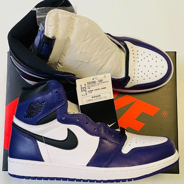 NIKE(ナイキ)のNIKE AIR JORDAN 1 OG COURT PURPLE 26.5cm メンズの靴/シューズ(スニーカー)の商品写真