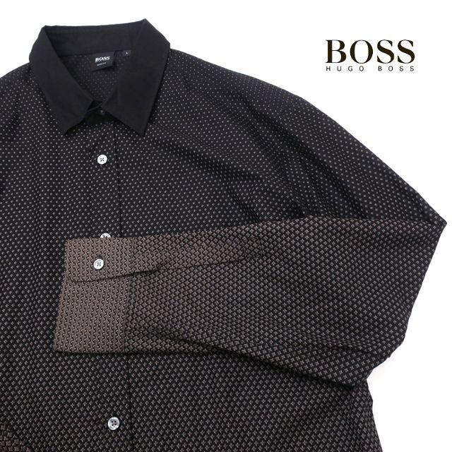 HUGO BOSS ヒューゴボス　グラデーション総柄◎SLIM FITシャツ