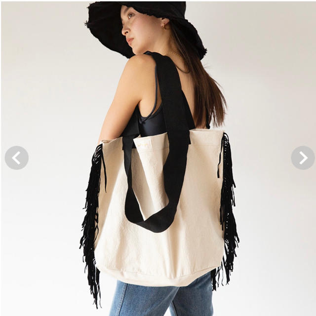 SeaRoomlynn(シールームリン)の◎人気◎searoomlynn FRINGE BIG BAG black レディースのバッグ(トートバッグ)の商品写真