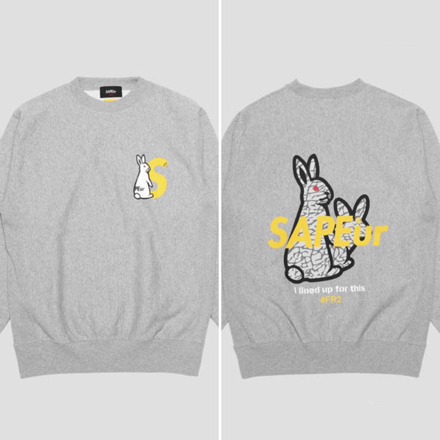 FR2×SAPEur Cement Rabbit Crewneck sweat