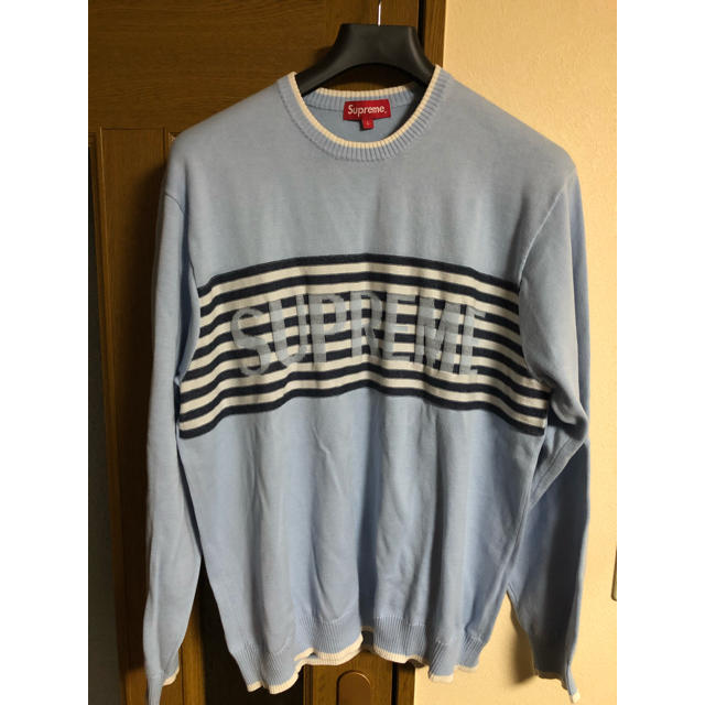 SUPREME Chest Stripe Sweater Lサイズ シュプリーム