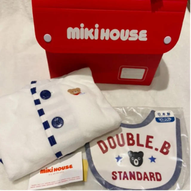 mikihouse(ミキハウス)の新品未使用　ミキハウス　mikihouse ポンチョ　70 80 90 スタイ キッズ/ベビー/マタニティのベビー服(~85cm)(カーディガン/ボレロ)の商品写真