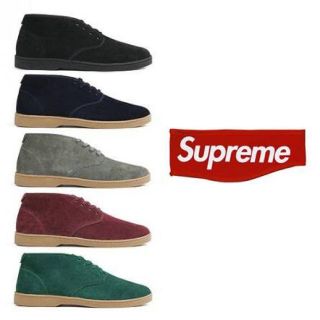 シュプリーム(Supreme)のSupreme Suede Shoes Mid / ブラック size:us10(スニーカー)