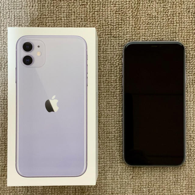 Apple(アップル)のiPhone 11 SIMフリー 64GB パープル スマホ/家電/カメラのスマートフォン/携帯電話(スマートフォン本体)の商品写真