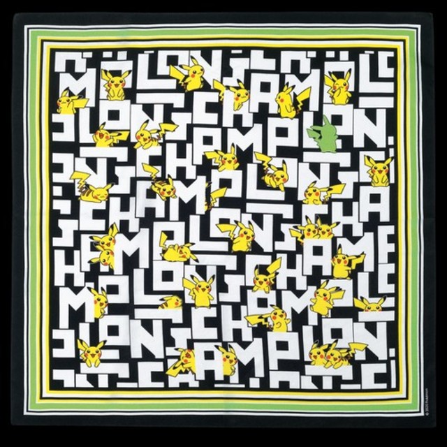 LONGCHAMP(ロンシャン)のロンシャン　×　ポケモン　スカーフ　シルク　ピカチュウ レディースのファッション小物(バンダナ/スカーフ)の商品写真