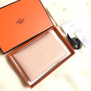 エルメス(Hermes)のky様専用★HERMES カルヴィ ローズエグランティーヌ 薄ピンク(名刺入れ/定期入れ)