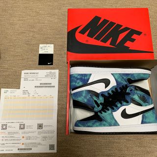 ナイキ(NIKE)のairjordan1 ウィメンズ　タイダイ　25.5(スニーカー)